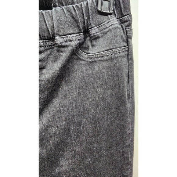 EILEEN FISHER Black Denim Skinny Jeans With Elastic Waistband - Picture 6 of 13